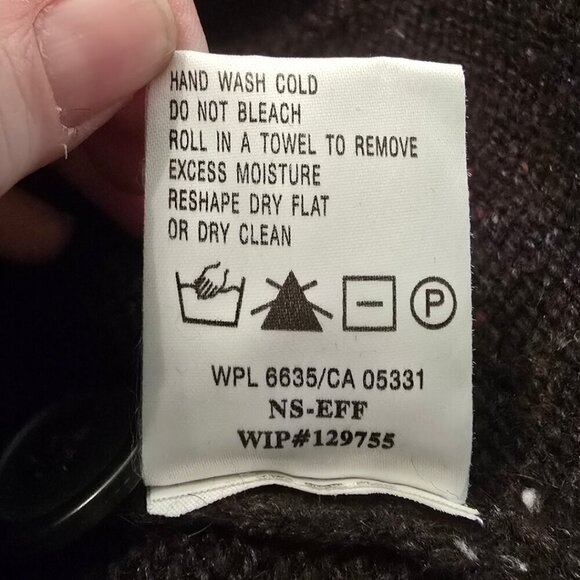 Woolrich Black Speckled Angora Blend Tulip Hem Hooded Sweater Vest Sz M - Picture 8 of 8